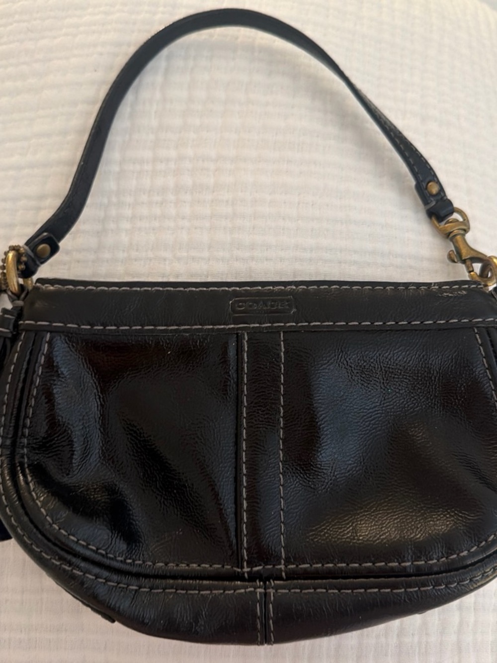 Coach Black Leather Shoulder Bag